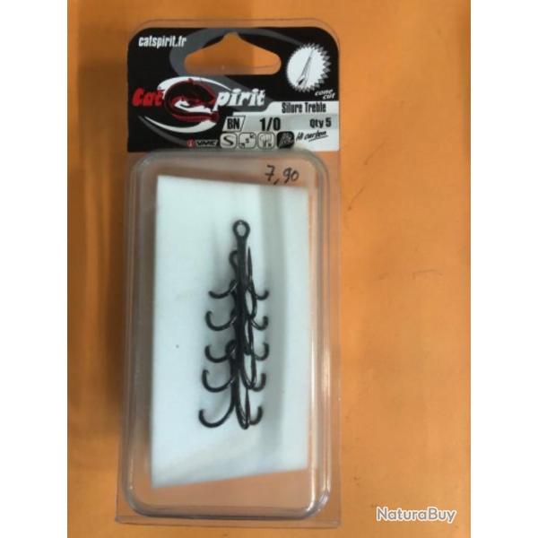 5 hame�on triple 1/0 r�f 8626 bon p�che silure cat spirit VMC