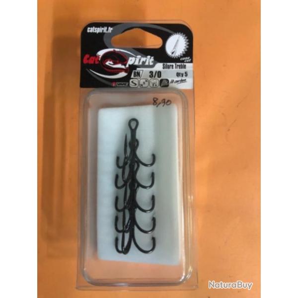 5 hame�on triple 3/0 r�f 8626 bn p�che silure cat spirit VMC