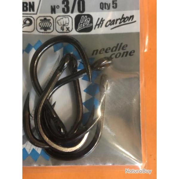 5 hame�on simple 3/0 r�f 7262 bn p�che silure VMC