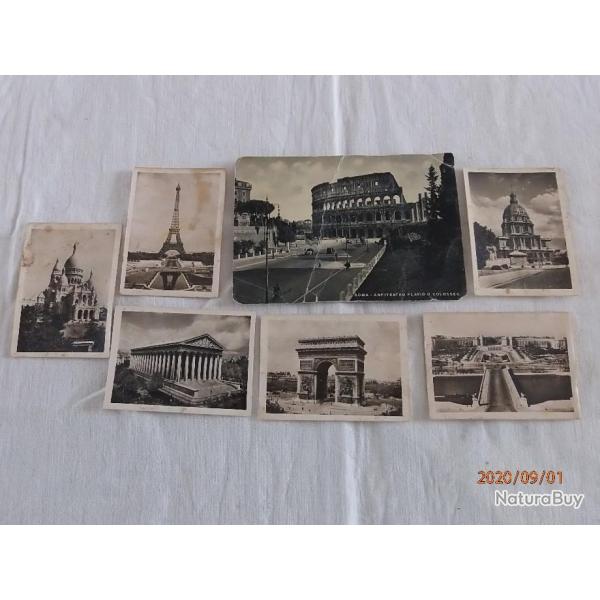 7 cartes ancienne pour collection.