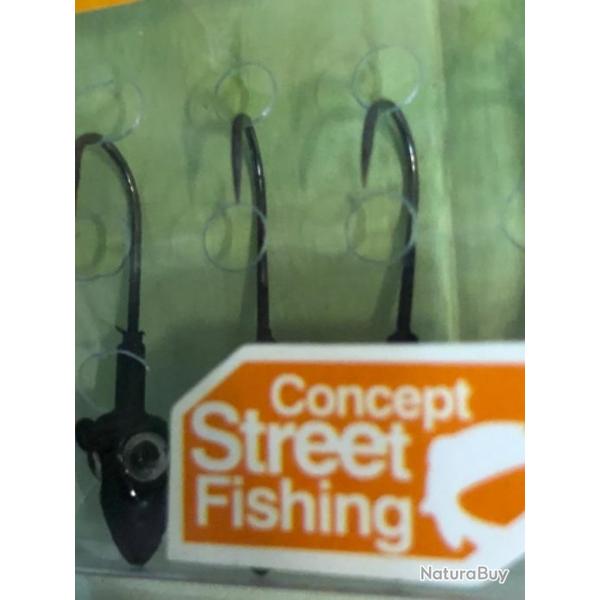 4 t�te plomb�e g slide 1,50 gr mat naturel gunki heads p�che carnassier