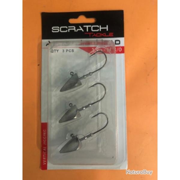 3 t�te plomb�e 15 gr  scratch tackle aero jig head p�che carnassier