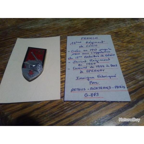 Insigne 13 �me R�giment du g�nie
