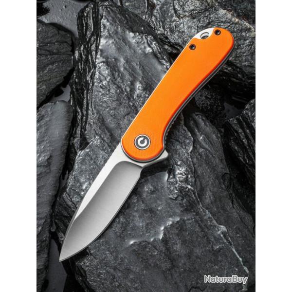 Couteau Civivi Elementum Orange Lame Acier D2 Manche G10 Ball Bearing CIVC907R