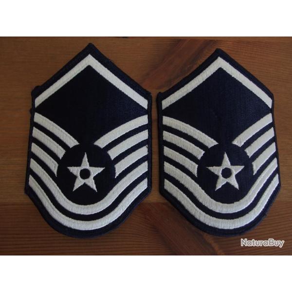Paire d'�cussons anciens USAF Master Sergeant