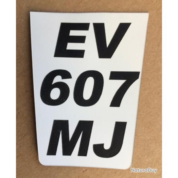 2 plaques immatriculation identique enduro ft 5,8x7,5 Trap�zoidale flexible