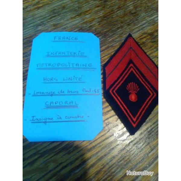 Insigne infanterie m�tropolitaine Caporal