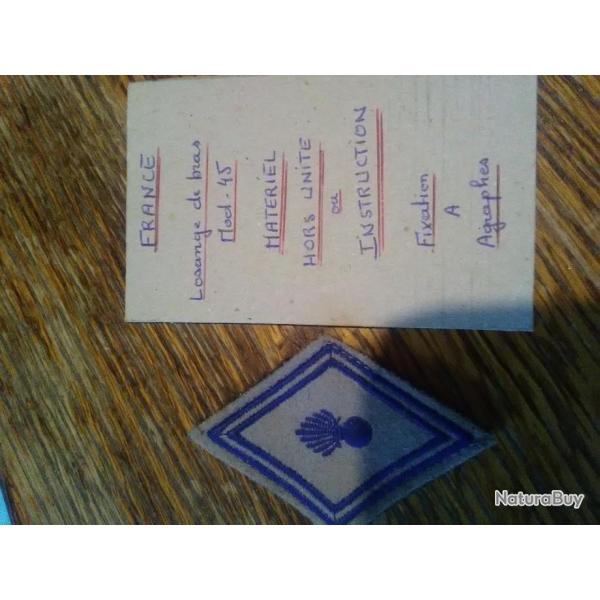 Insigne mat�riel ou instruction