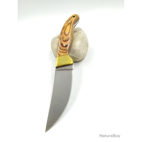 Beau Poignard Bowie Manche en Pakkawood  Etui en cuir PA3398WD071S