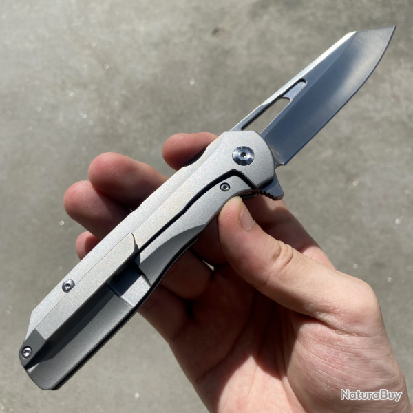 Couteau Kansept Shard Bronze Manche Titane/Cuivre Lame Acier S35VN Ball Bearing K1006A2