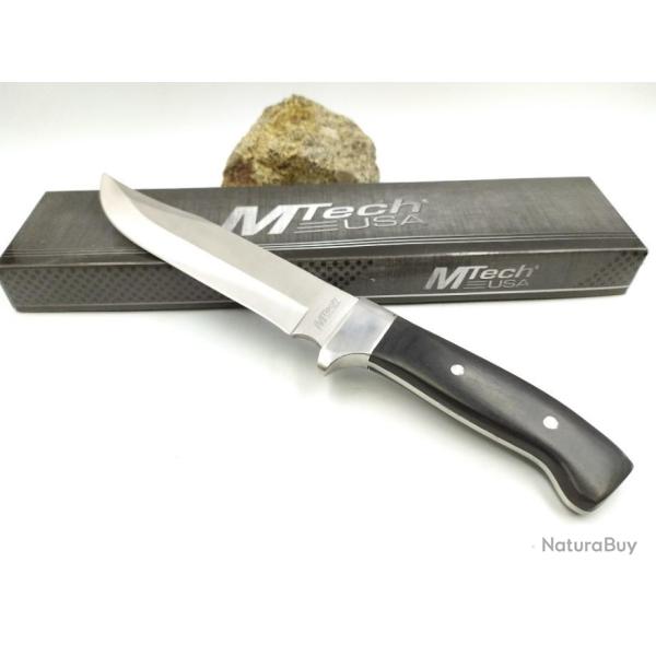 Poignard Bowie Manche en Pakkawood avec Etui nylon MT2083BK071SD