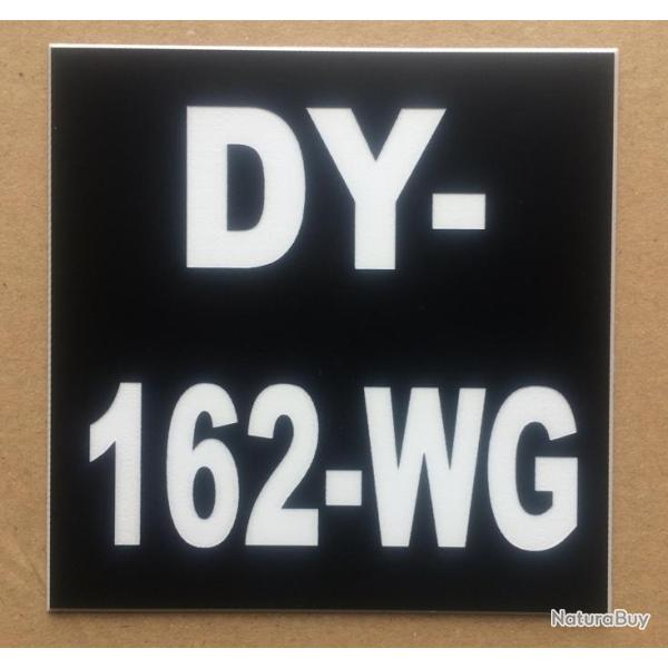 plaque grave noire style immatriculation format 10x10 moto tout terrain