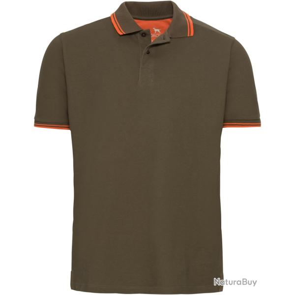 Polo homme � manche courte Couleur olive orange