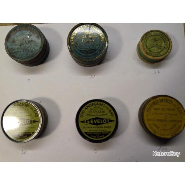 BOITES AMORCES ANCIENNES VIDES