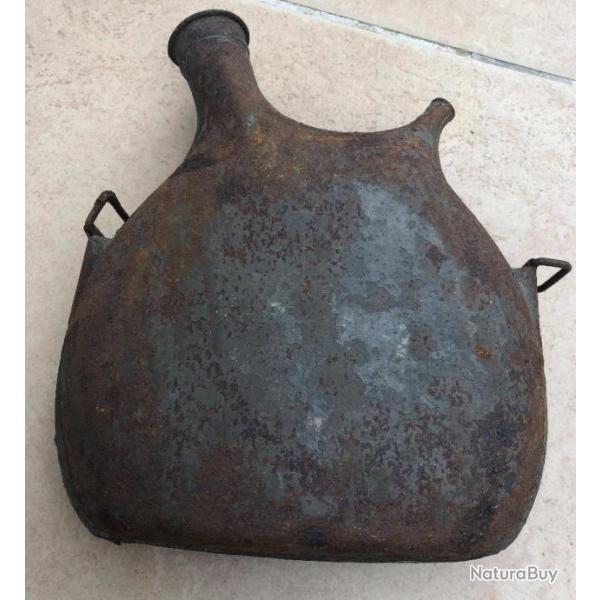 Gourde 1 litre poilu 1914 1918 WW1 Tranch�e France soldat militaire TBE