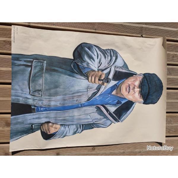 Cible de tir Ancien police gendarmerie Vintage Malik affiche PJL1 2009