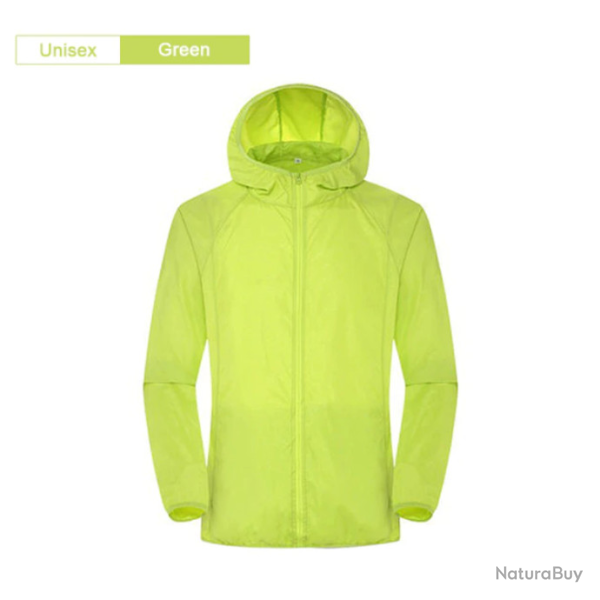 Coupe-vent, imperm�able mixte, vert clair, tailles de S � 4XL.
