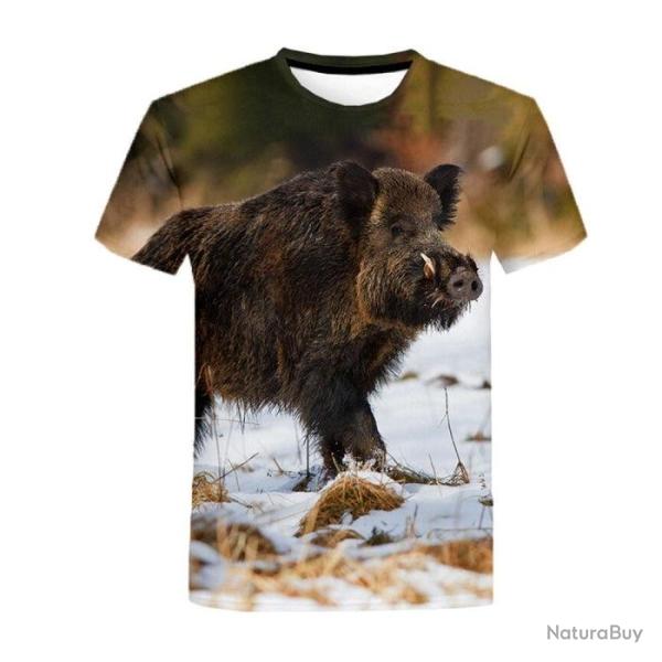 T shirt Sanglier Snow 2XL