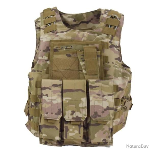Gilet de Protection Tactique Couleur CAMOUFLAGE - LIVRAISON GRATUITE !!