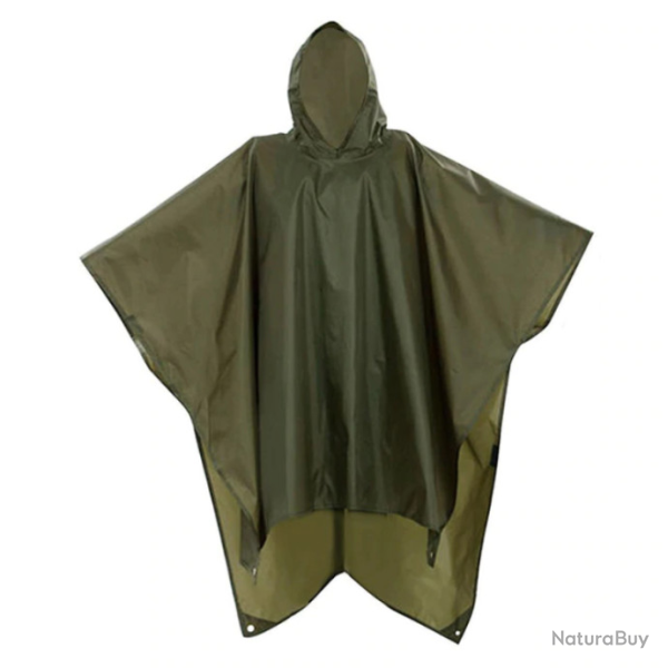 Poncho imperm�able, multifonction kaki