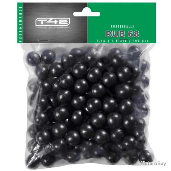 Projectiles caoutchouc T4E, 100 pi�ces (Calibre: Calibre: .68)