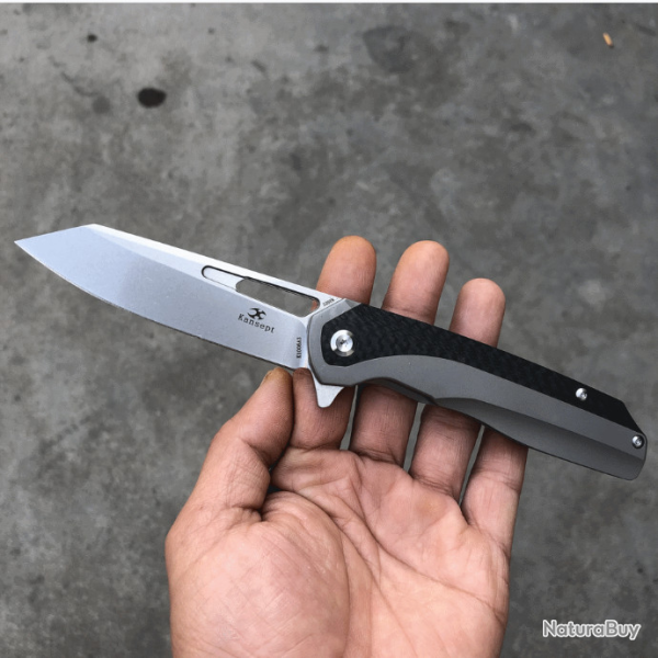 Couteau Kansept Shard Manche Titane/FCarbone Lame CPM-S35VN Ball Bearing K1006A5