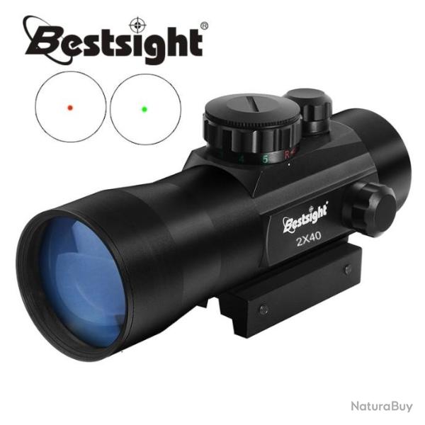 BestSight Point Rouge Tactique 2x40 - LIVRAISON GRATUITE !!
