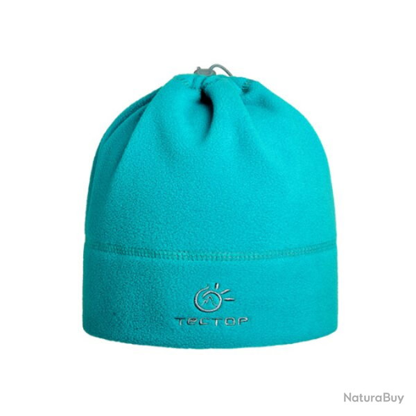 Bonnet, tour de cou/ bandeau, polaire, bleu turquoise.