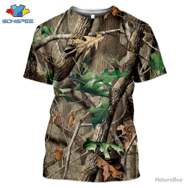 Tee-shirt mixte feuilles vertes , taille de S  5XL.