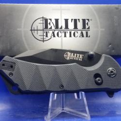 Couteau Elite Tactical Parallax Rapid Lock Lame Acier D2 Manche G10 ETFDR005BK