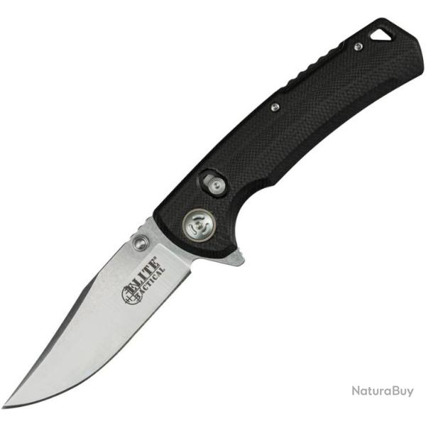 Couteau Elite Tactical The Chaser Lame Acier D2 Manche G10 Clip ETFDR006