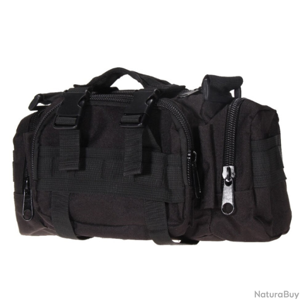 Sac toile nylon 3L, noir.