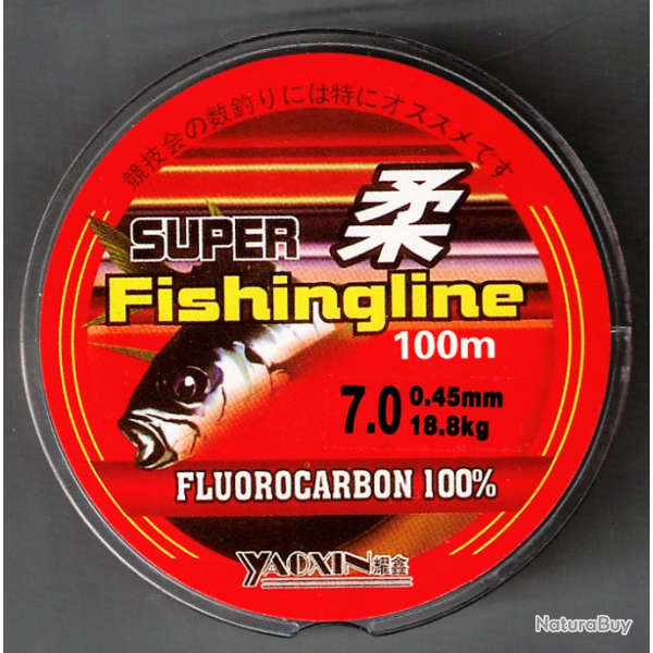 Bobine 100 m�tres fil de p�che  � 0.45 mm - 18.800 kg