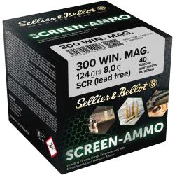 Cartouches cin&eacute; tir Screen-Ammo .300 Win. Mag. SCR zinc 124 grs. (Calibre: .300 Win. Mag.)