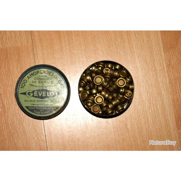 100 amorces GEVELOT pour douilles de chasse cal 6.45 - VENDU PAR JEPERCUTE (D20M91)