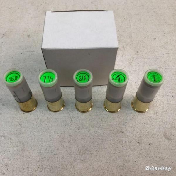 30 cartouches bourres � jupe calibre 12/70