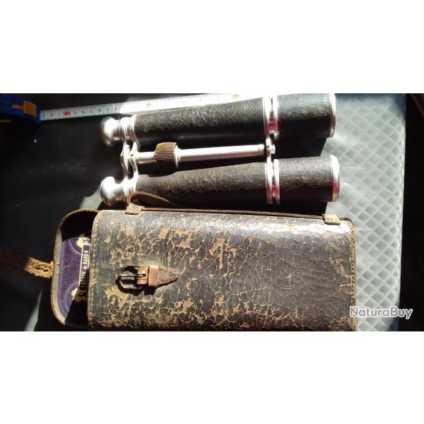 MILITARIA JUMELLE ALUMINIUM FRANCAISE DEBUT 20eme SIECLE