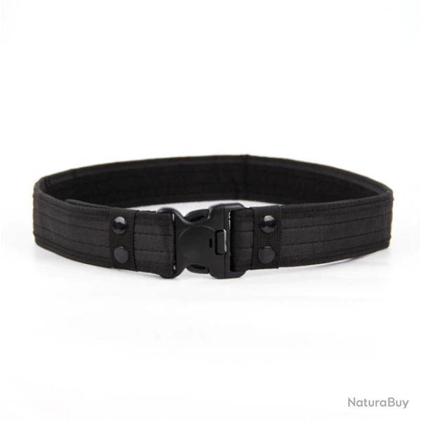 ceinturon toile paisse, rglable jusqu' 130cm, noir.