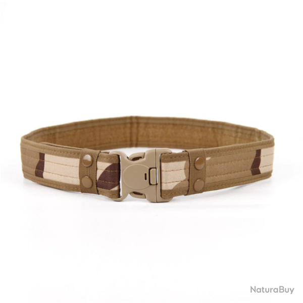 ceinturon toile paisse, rglable jusqu' 130cm, camouflage beige.