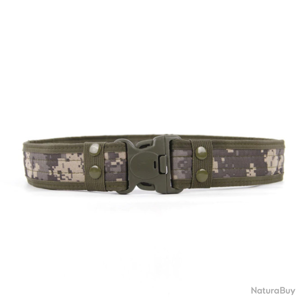 ceinturon toile paisse, rglable jusqu' 130cm, camo pixel.