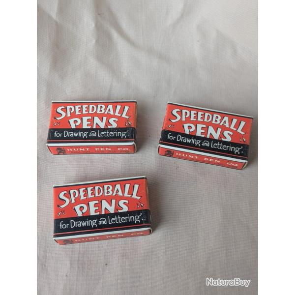 WW1/2 US BOITE DE PLUMES " SPEEDBALL PENS " DE PORTE PLUME AM�RICAINE B-4 (39-45)