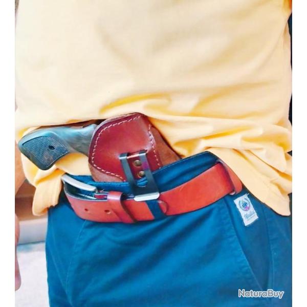 VALENTIN GANCH HOLSTER AVEC CLIP A PORTER A L' INTERIEUR POUR UN PETIT REVOLVER