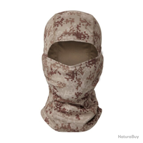 Cagoule int�grale fine mixte, camo pixel camel, taille unique.