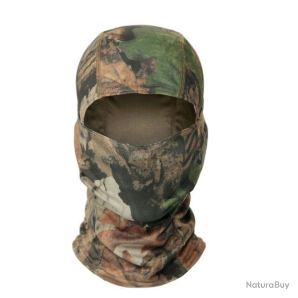 Cagoule int�grale fine mixte, camo feuilles, taille unique.