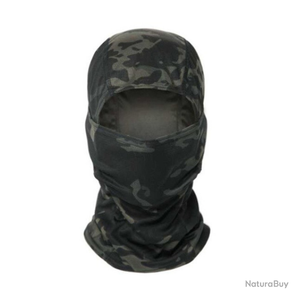Cagoule int�grale fine mixte, camo noir, taille unique.
