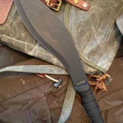 Machette Kukri KA-BAR avec Etui en Cuir et cordura