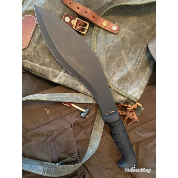Machette Kukri KA-BAR avec Etui en Cuir et cordura
