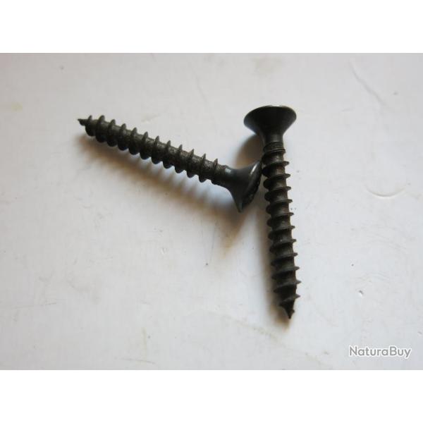 VENDU PAR CUIRASSIER11 PAIRE DE VIS DE TALON DE CROSSE POUR FUSILS JUXTAPOSES ET SUPERPOSES