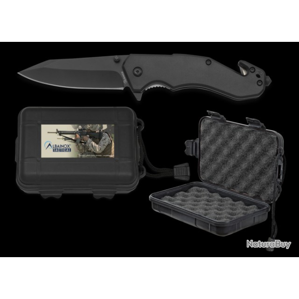 Couteau pliant noir. Bo�te ABS. Lame 8.5 cm 1857707