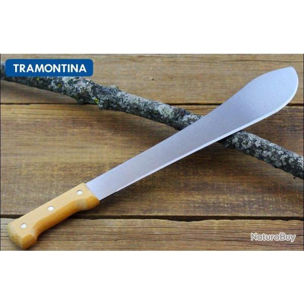 Lot de 2 Machettes Bolo Tramontina Lame Acier Carbone Manche bois Made In Brazil TT4014